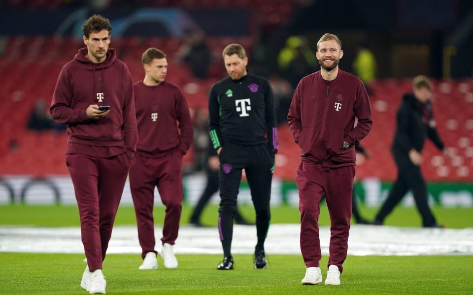 Bayern Munich's Konrad Laimer before the UEFA Champions League,