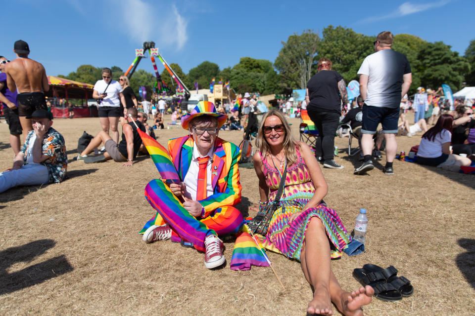 Rainbow fashion was the order of the day. (Christian Cassiel)