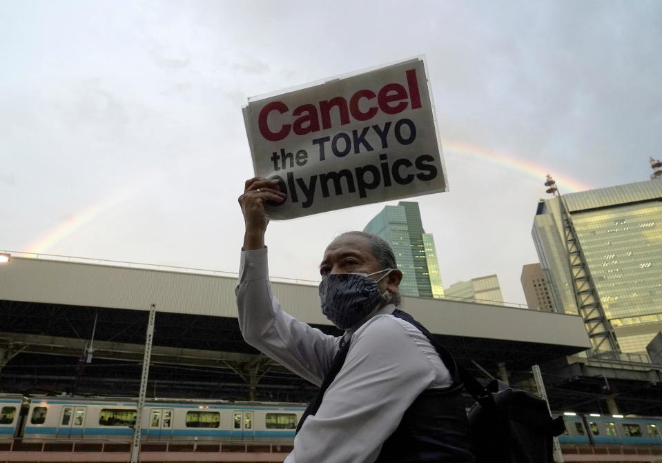 Die Proteste gegen die Olympischen Spiele in Tokio nehmen zu. Droht doch noch eine Absage? (Bild: REUTERS/Naoki Ogura)