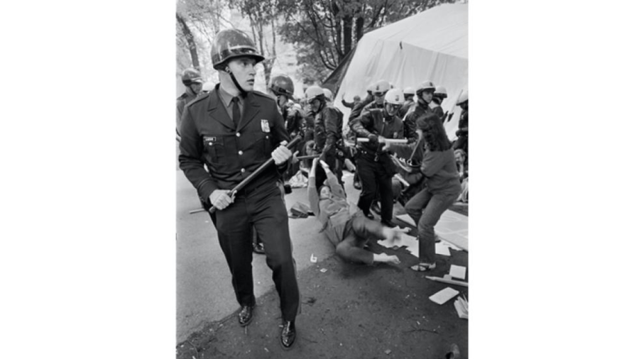 On May 11, 1970, police clashed with protesters at Portland State University against the Vietnam War and Kent State killings. The clash led 27 protesters and four officers to be hospitalized, according to PSU. (Courtesy Portland State Magazine/Craig Hickman.)
