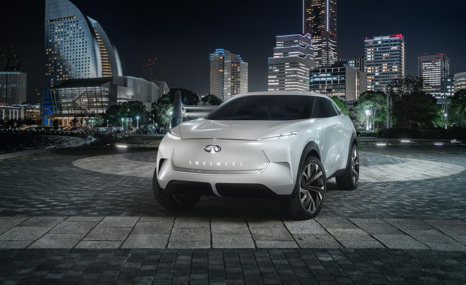 <p>Following the release of <a rel="nofollow noopener" href="https://www.caranddriver.com/news/a25742810/infiniti-qx-inspiration-electric-crossover/" target="_blank" data-ylk="slk:a couple of photos and very little information;elm:context_link;itc:0;sec:content-canvas" class="link ">a couple of photos and very little information</a>, the Infiniti QX Inspiration concept has now made its full debut at the Detroit auto show. The all-electric crossover serves as both a preview of a future production model and a glimpse into the future of the Infiniti brand as a whole: The company is planning to launch "a range of high-performance electrified vehicles," including e-POWER hybrids (<a rel="nofollow noopener" href="https://www.caranddriver.com/news/a15345471/engine-on-board-nissan-leaf-sprouts-new-hybrid-system/" target="_blank" data-ylk="slk:a new Nissan system;elm:context_link;itc:0;sec:content-canvas" class="link ">a new Nissan system</a>), performance hybrids, and full EVs.</p>