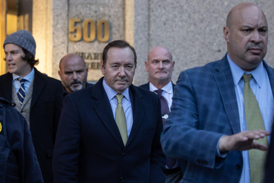 Kevin Spacey leaves court