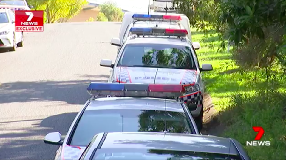 Witnesses said police cars and ambulances lined the street. Source: 7 News