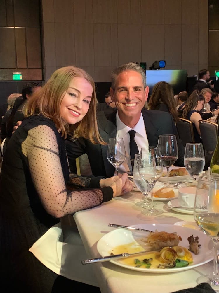 Sarah Schecter and Greg Berlanti - Credit: Courtesy of Sarah Schecter