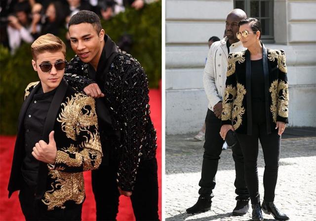 Kris Jenner tries to steal the limelight from Kendall with Balmain designer  Olivier Rousteing