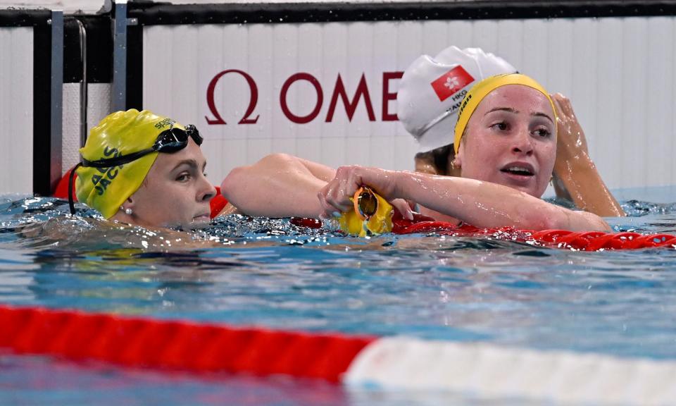 <span>Australian swimmers Shayna Jack and Mollie O'Callaghan were out of the medals in the 100m freestyle final at the Paris Olympics.</span><span>Photograph: Dave Hunt/AAP</span>