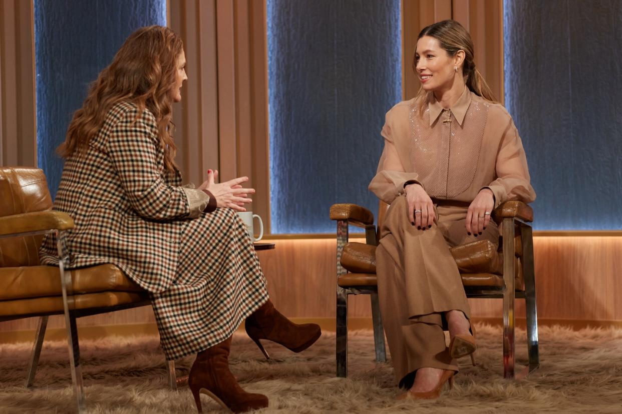 Jessica Biel revealed the best parenting advice she has received. (Photo: The Drew Barrymore Show/Ash Bean)