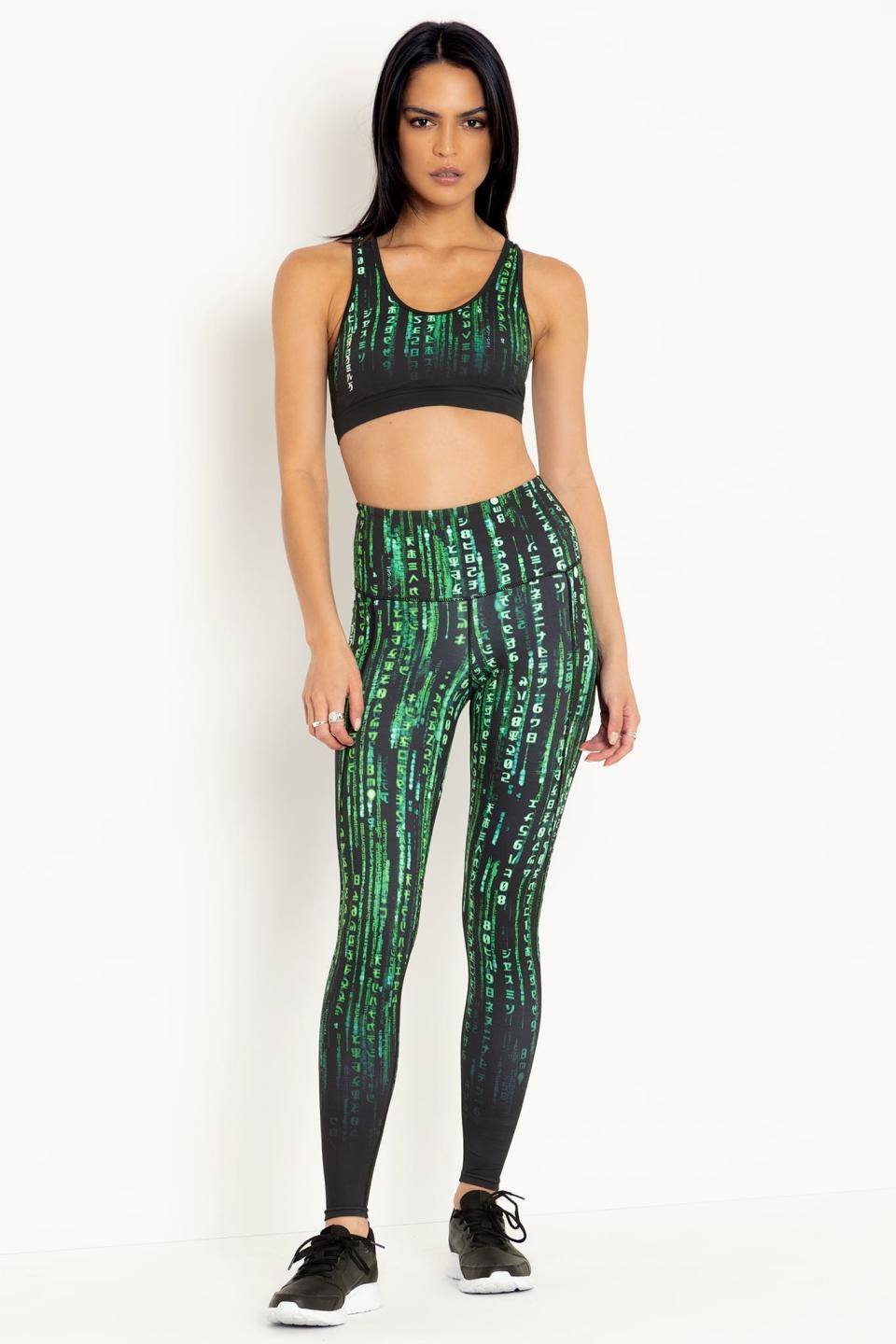 Matrix Code Crop and Ninja Pants from the BlackMilk x Matrix collection