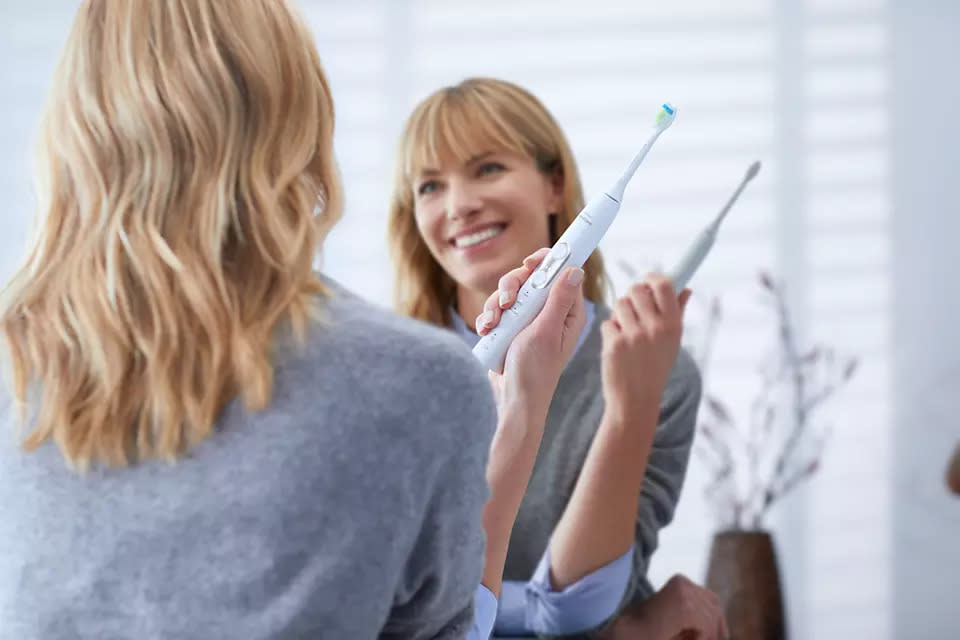 Save on the Philips Sonicare ProtectiveClean 6500 Rechargeable Electric Toothbrush. Image via Philips.