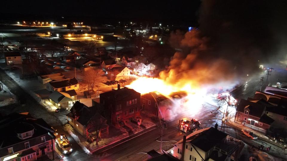 Drone footage of the Dixie Lee fire. 