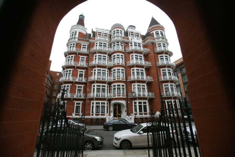 The building housing the Ecuadorian embassy in central London