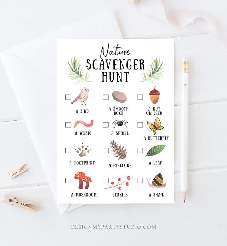 Editable Nature Scavenger Hunt Printables