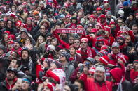 <p>Thousands of fans packed the streets and Nathan Phillips Square to salute their MLS Cup heroes. </p>
