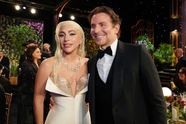 Lady Gaga and Bradley Cooper attend the 28th Screen Actors Guild Awards. (Photo: Kevin Mazur via Getty Images)
