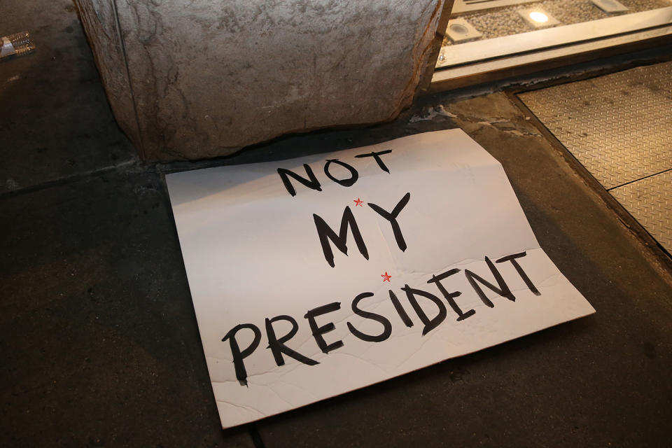 Discarded protest signs from the Women’s March in NYC