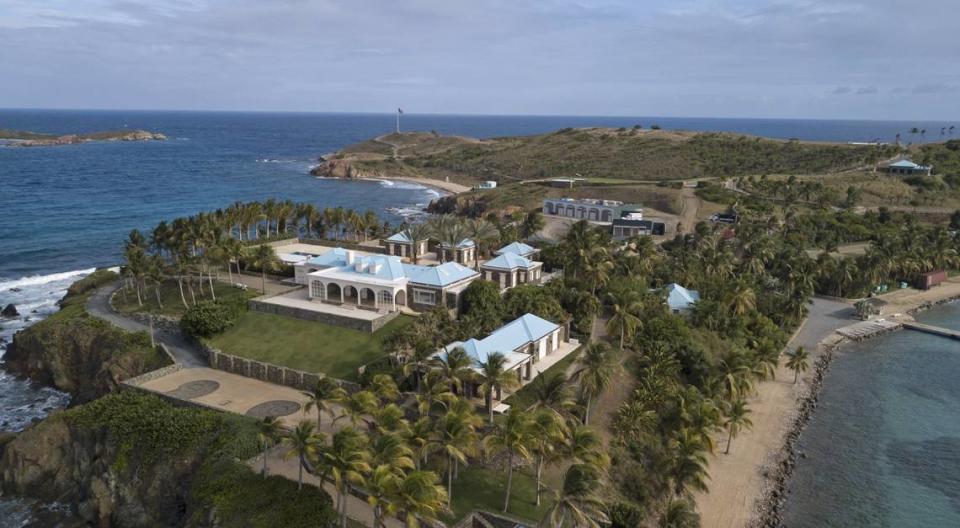 La casa de Jeffrey Epstein en la isla de Little St. James, en las Islas Vírgenes de Estados Unidos.