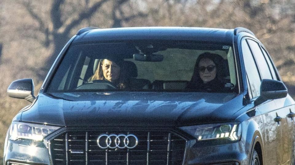 Middleton (right) and her mom, Carole, were seen on Monday driving in a car together. BACKGRID