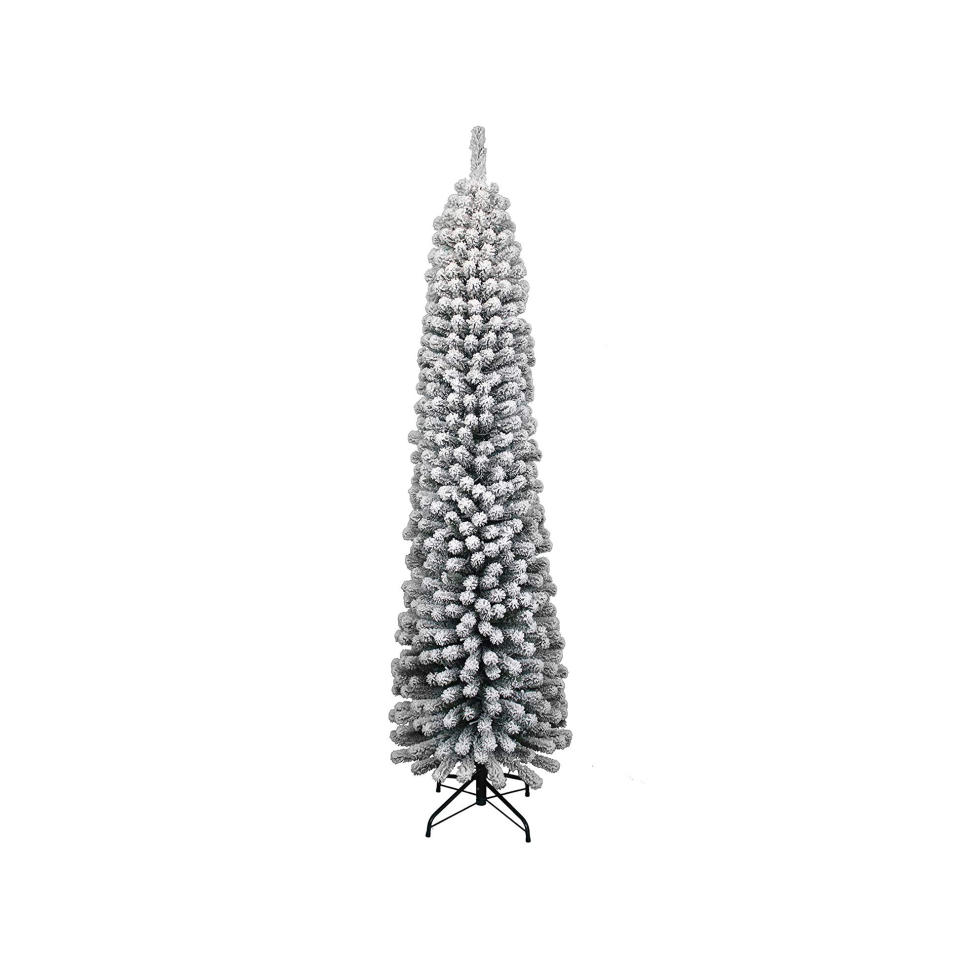 Skinny Flocked Pencil Christmas Tree