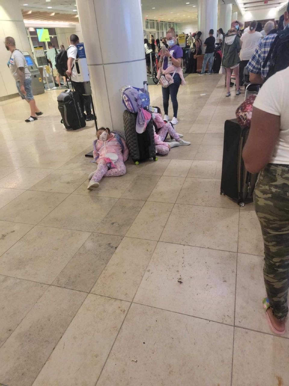 Spirit Airlines passengers waited in long lines at Orlando International Airport before dawn Monday morning after a flurry of Sunday flight cancellations.