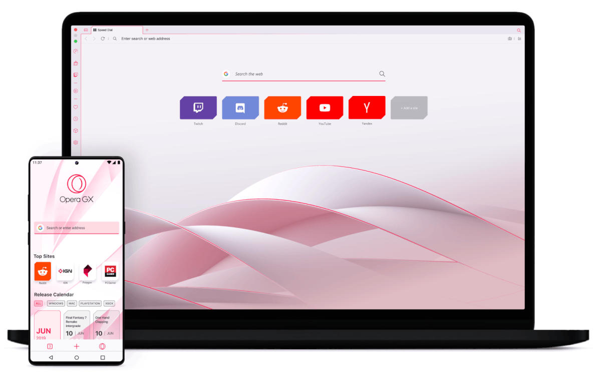 Opera GX – the world's only browser for gamers – debuts on the