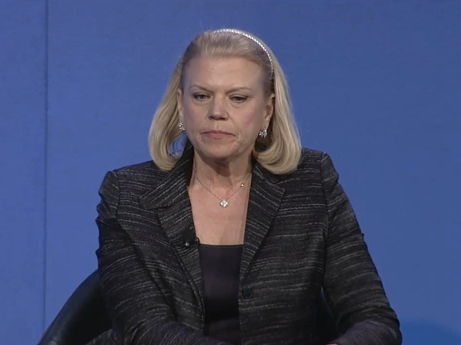 Ginni Rometty somber