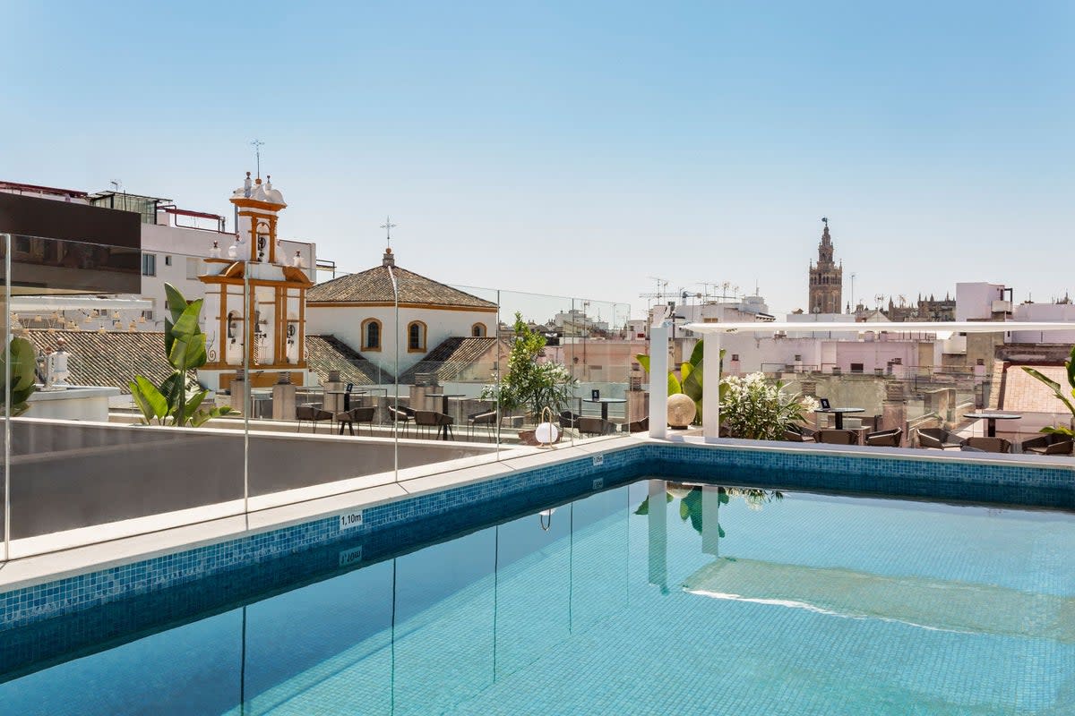 The Magdalena Plaza Seville’s rooftop pool and bar is the perfect place to unwind on a hot day or slow evening (Magdalena Plaza Seville)