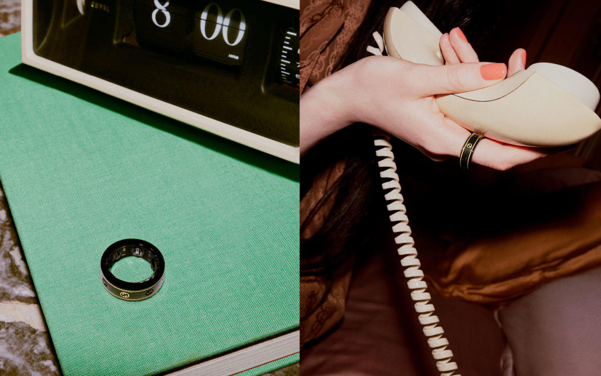 Oura collaborated with Gucci to make an 18 carat gold smart ring