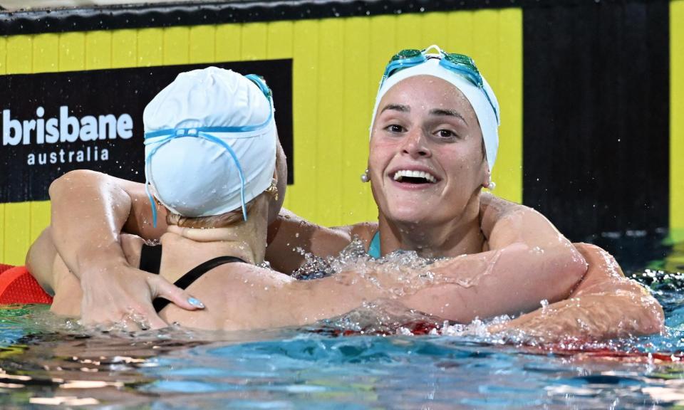 <span>Kaylee McKeown booked a ticket to the 2024 Paris Olympic Games in the 100m backstroke during the Australian Swimming Trials.</span><span>Photograph: Darren England/AAP</span>