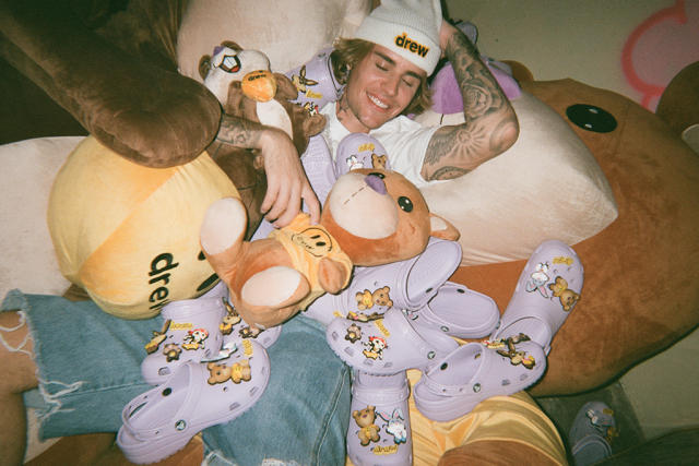 Justin Bieber delights fans as he dresses as Drew House's fluffy teddy bear  mascot