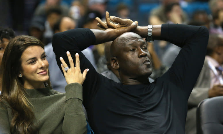 Michael Jordan and his wife, Yvette Prieto