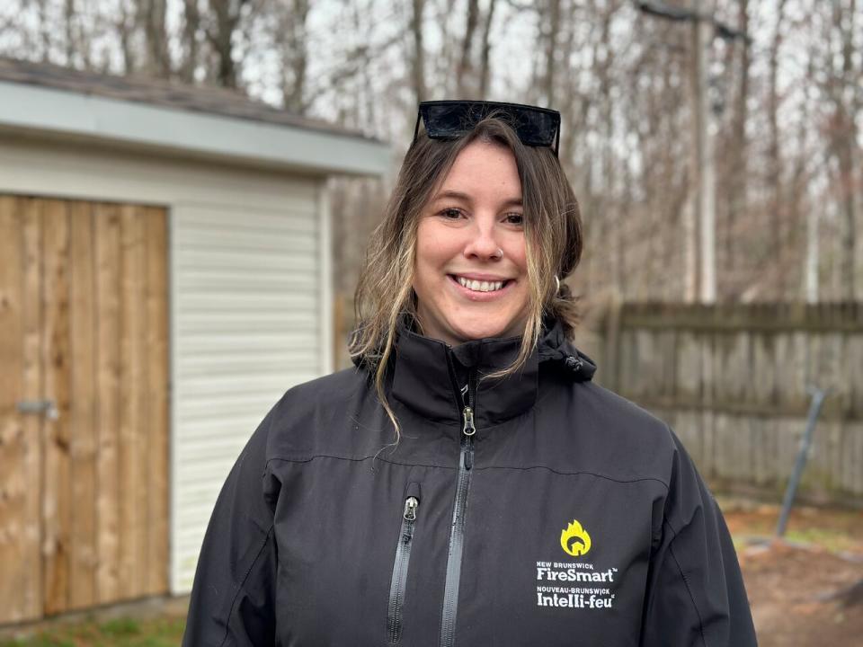 Emma Farnham, a FireSmart coordinator with the provincial Department of Natural Resources and Energy Development, on April 29, 2024.