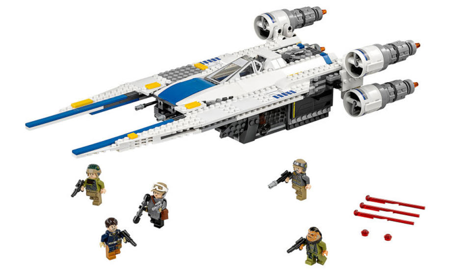 <p>A LEGO version of the new rebel fighter, the U-Wing features movable wings which lock into forward or back positions, as well as spring-loaded shooters and a load of cool new minifigures. <i>Picture Credit: LEGO</i></p>