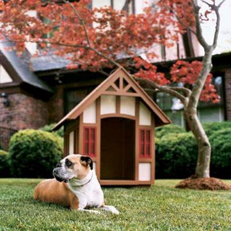 English-style tudor doghouse