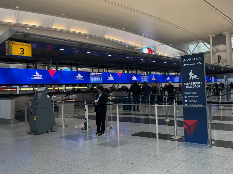 Delta's new check-in lobby at Terminal 4.