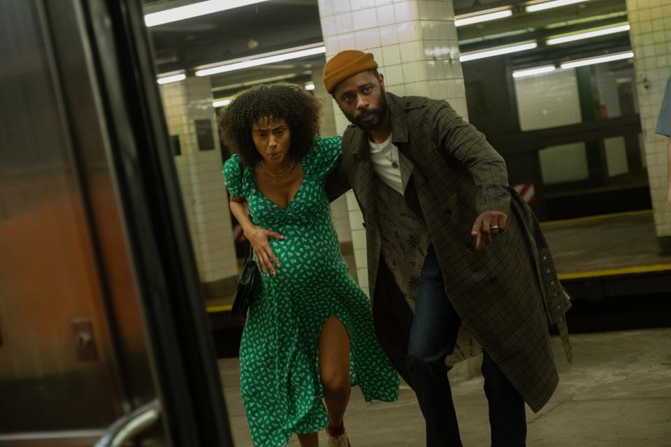When Emma (Clark Backo) goes into labor, she and husband Apollo (LaKeith Stanfield) hop on board a New York subway car in "The Changeling."