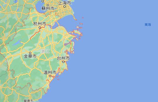 美國一架CL-604偵查機，26日於中國東南空域進行偵查任務，與中國浙江領海基線距離最近僅73公里(示意圖/翻攝Google Maps)