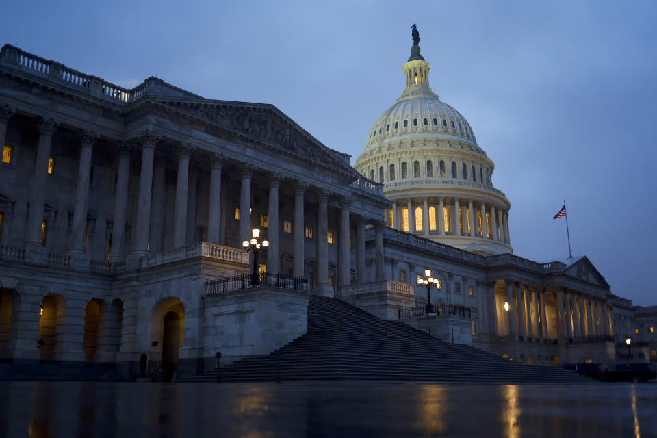 WASHINGTON, DC - DECEMBER 22: The U.S. Capitol Building on December 22, 2022 in Washington, DC. The Senate voted to pass a $1.7 trillion spending package to fund the government through 2023, which now goes to the House chamber to be voted on to avert a government shutdown. (Photo by Anna Moneymaker/Getty Images)