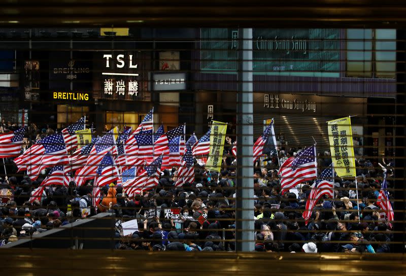 Anti-government New Year's Day demonstration in Hong Kong