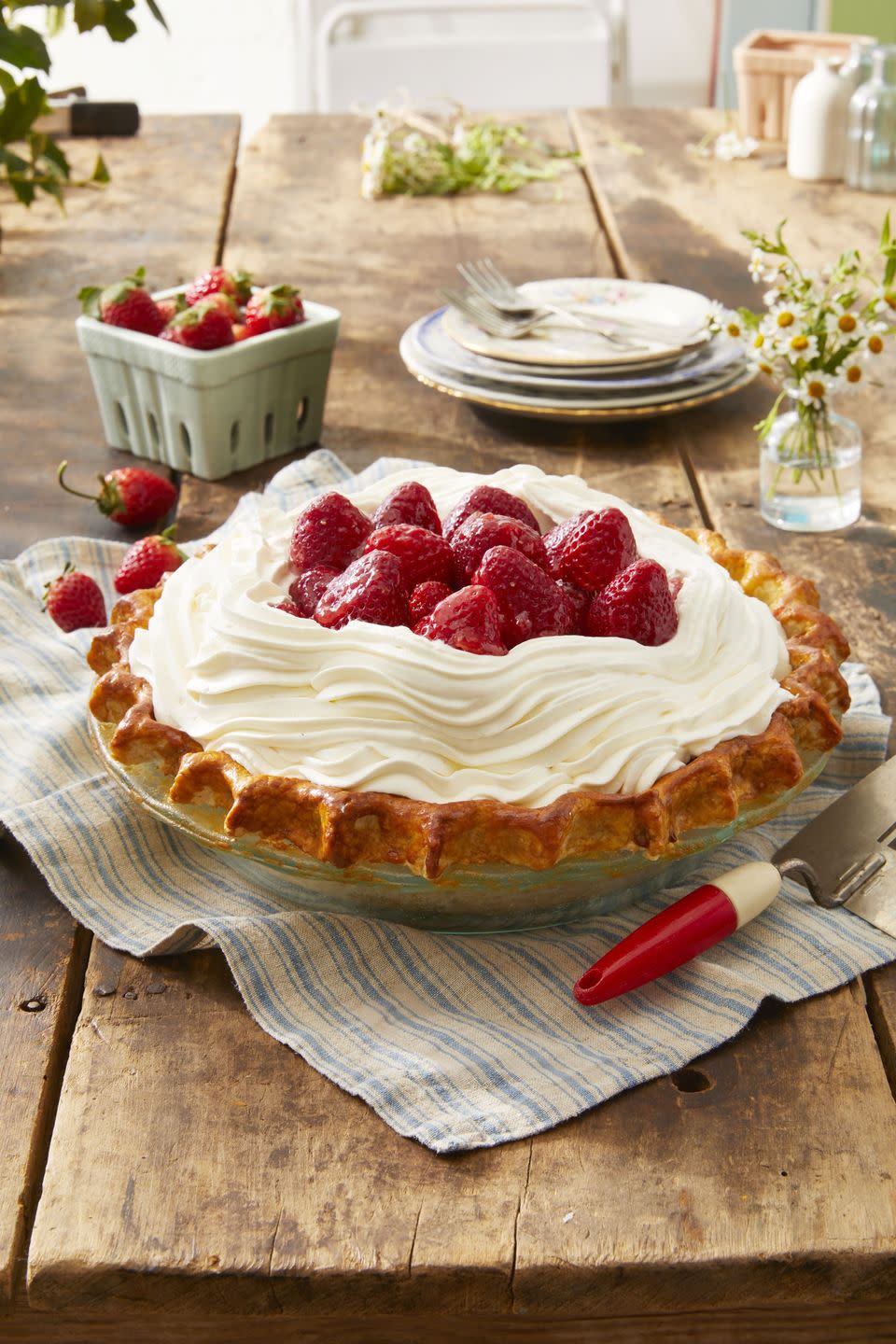 double strawberry pie with classic crust