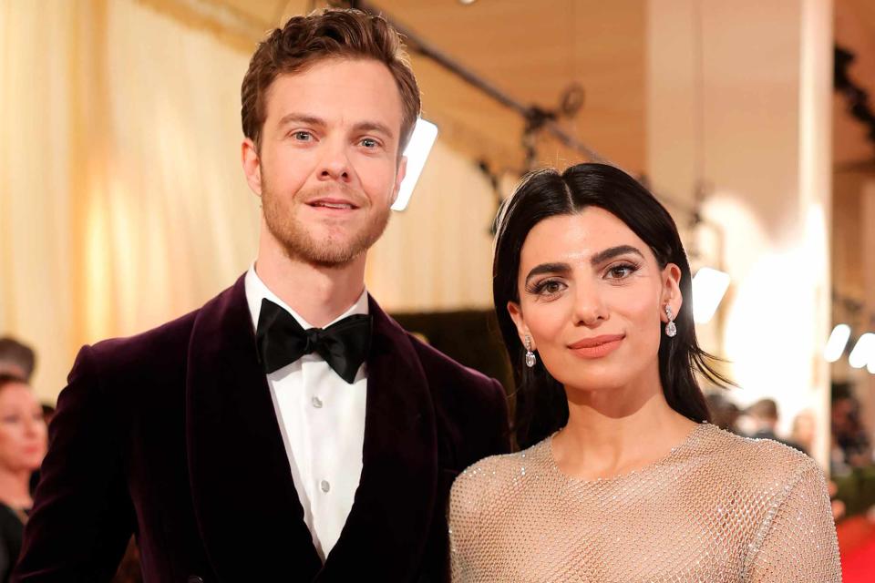 <p>Emma McIntyre/Getty</p> Jack Quaid and Claudia Doumit attend the 96th Annual Academy Awards on March 10, 2024 in Hollywood, California. 