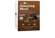 <b>Amazing Meal by Amazing Grass</b><br><br>This is dipping into slightly hippy territory but packed with wheat and barley grass as well as rice and help protein, flax seeds and digestive enzymes, these sachets give you a boost of energy when you’re flagging.<br><br>“This product comes in sachets in a box and is added to a cup of juice or milk (or a non-dairy milk alternative),” explains Lorna.<br><br>Ideal time to eat: Mid-afternoon when you are getting tired to avoid you reaching for the caffeine and sweets. The protein balances blood sugar and the greens encourage a natural lift. <br><br>Available from the <a href="http://www.nutricentre.com/" rel="nofollow noopener" target="_blank" data-ylk="slk:Nutri Centre;elm:context_link;itc:0;sec:content-canvas" class="link ">Nutri Centre</a>.