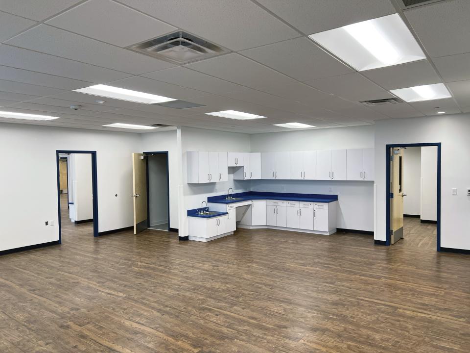 The Montessori classroom in the new Stockard Learning Center at Rosarian Academy.