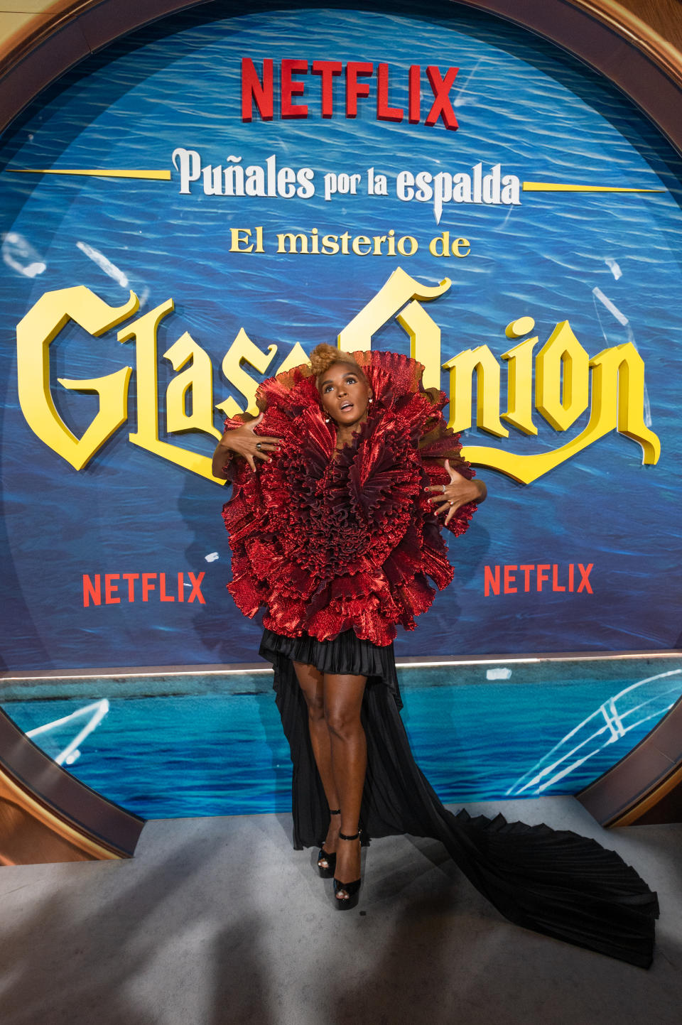 Janelle Monáe on the Glass Onion: A Knives Out Mystery premiere red carpet in October 2022. (Getty Images)