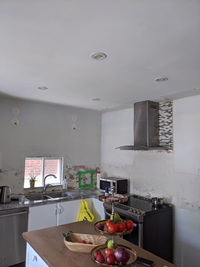 A kitchen going through renovation