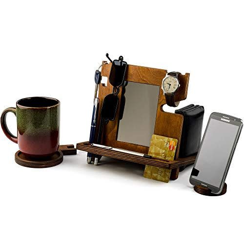 Wooden Phone Docking Station Desk organizer