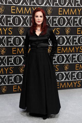 Priscilla Presley at the 2023 Emmys in Los Angeles on Jan. 15, 2024