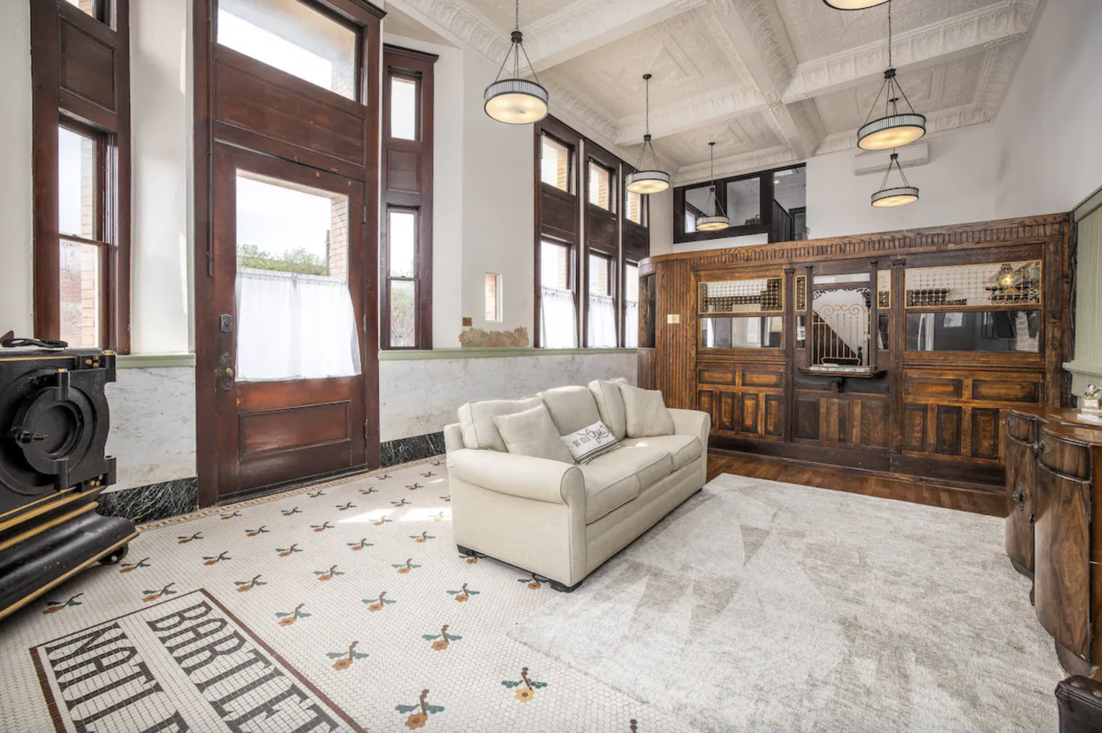 Historic Bank Conversion Rental interior