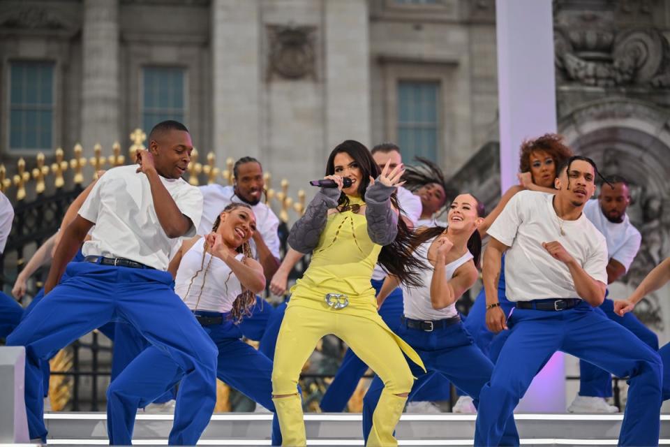 Mabel performs onstage during the Platinum Party at the Palace in front of Buckingham Palace in June (Getty Images)