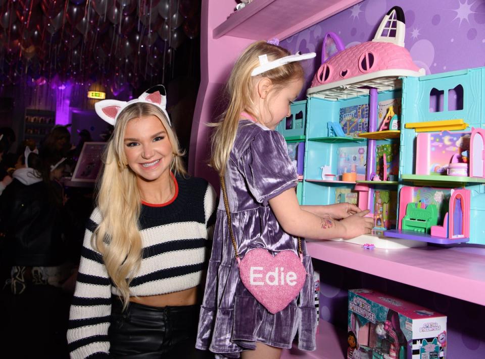 Abbie Quinnen and her niece Edie enjoyed playing with the Gabby’s Dollhouse toys (Jonathan Hordle)