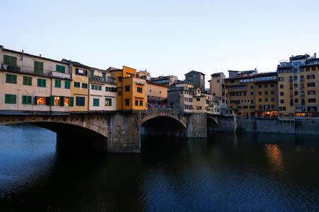 FILE PHOTO - A general view of Ponte Vecchio (Old Bridge) in Florence, Italy March 31, 2017. Picture taken March 31, 2017. REUTERS/Tony Gentile/File Photo